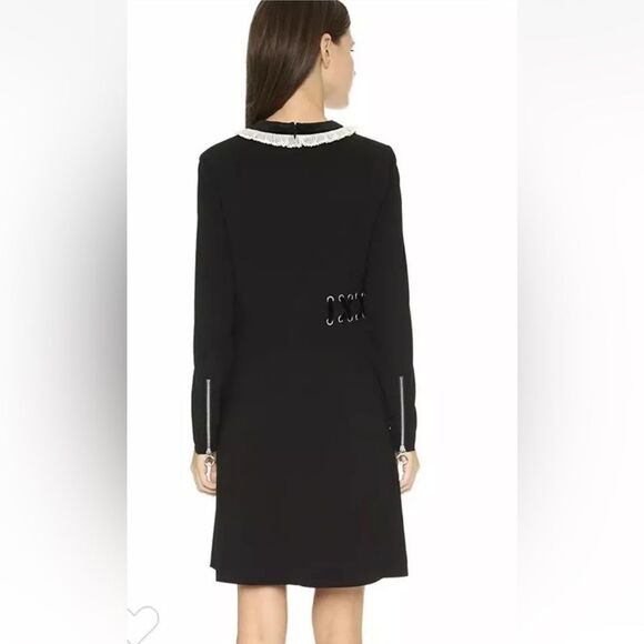 NWT Marc by Marc Jacobs SZ 8 Irving Tie Dress Velvet Chiffon Trim Whimsical Goth - Picture 2 of 16